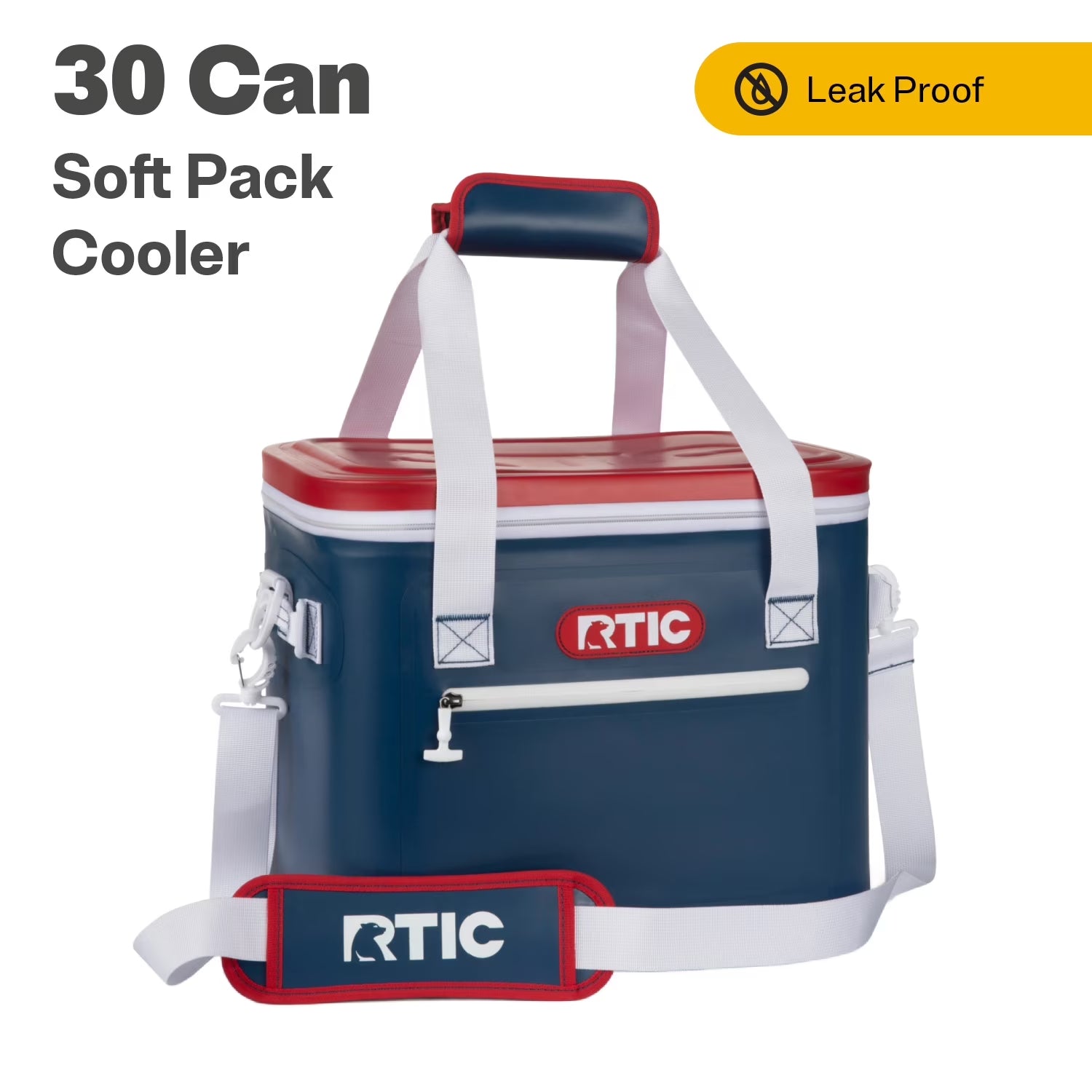 30-Can, 20 Qt, Ultra-Tough Soft-Sided Cooler, Leakproof, Waterproof, Patriot