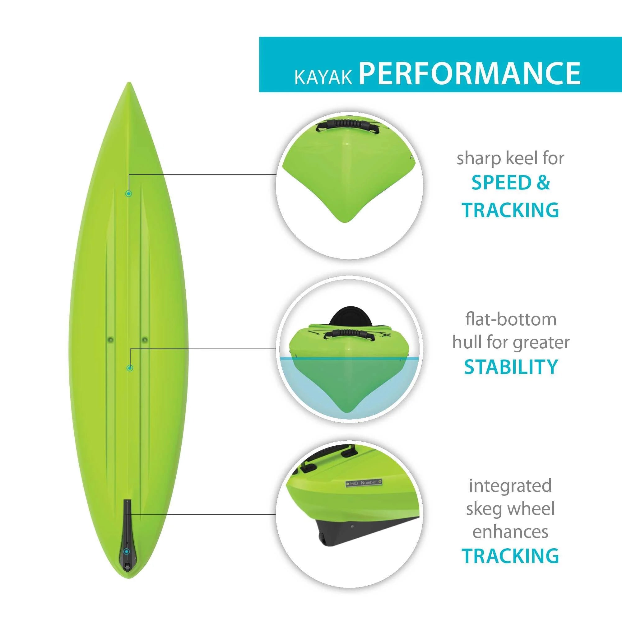 90766 Revel 10 Sit-Inside Kayak Lime Green