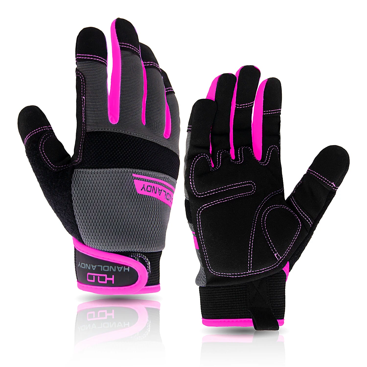 Utility Work Gloves Women, Flexible Breathable Yard Work Gloves, Thin Mechanic Working Gloves Touch Screen