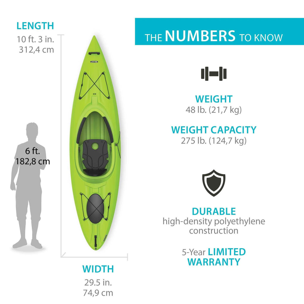 90766 Revel 10 Sit-Inside Kayak Lime Green