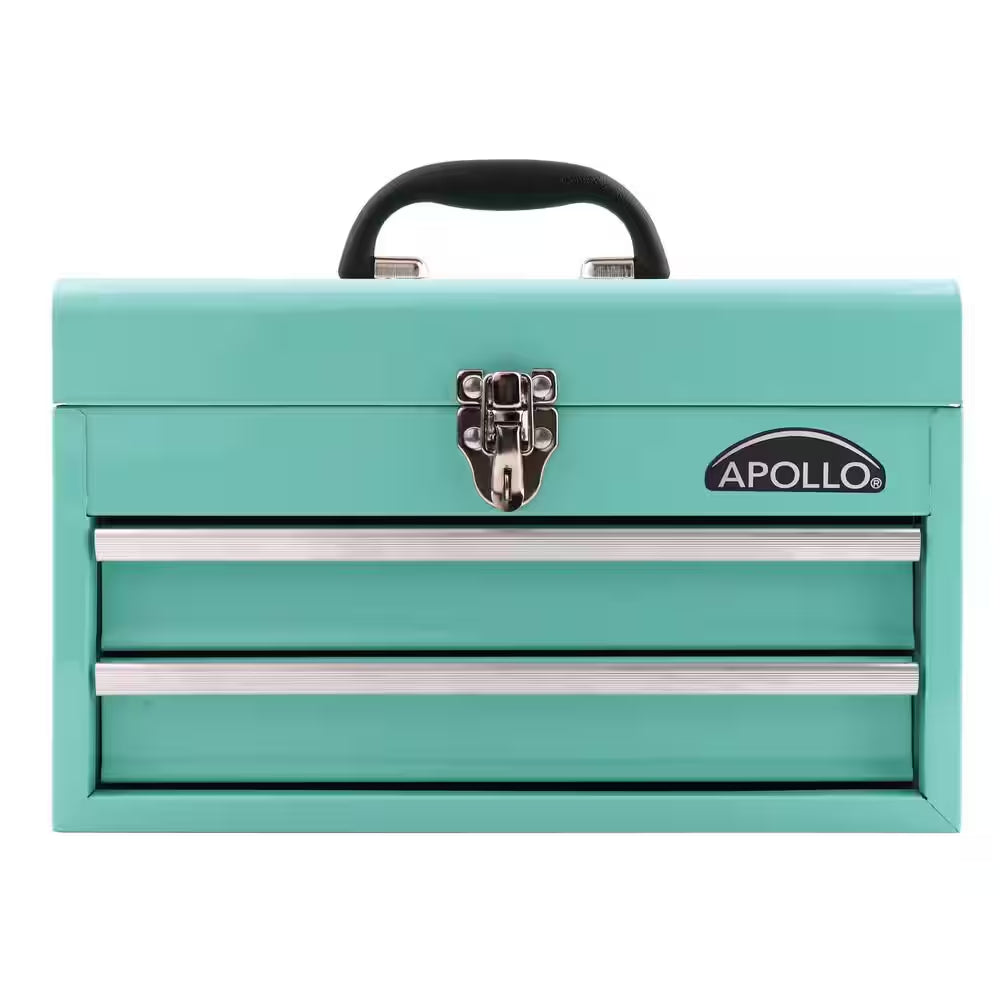 14 In. Green 2-Drawer Hand Tool Box
