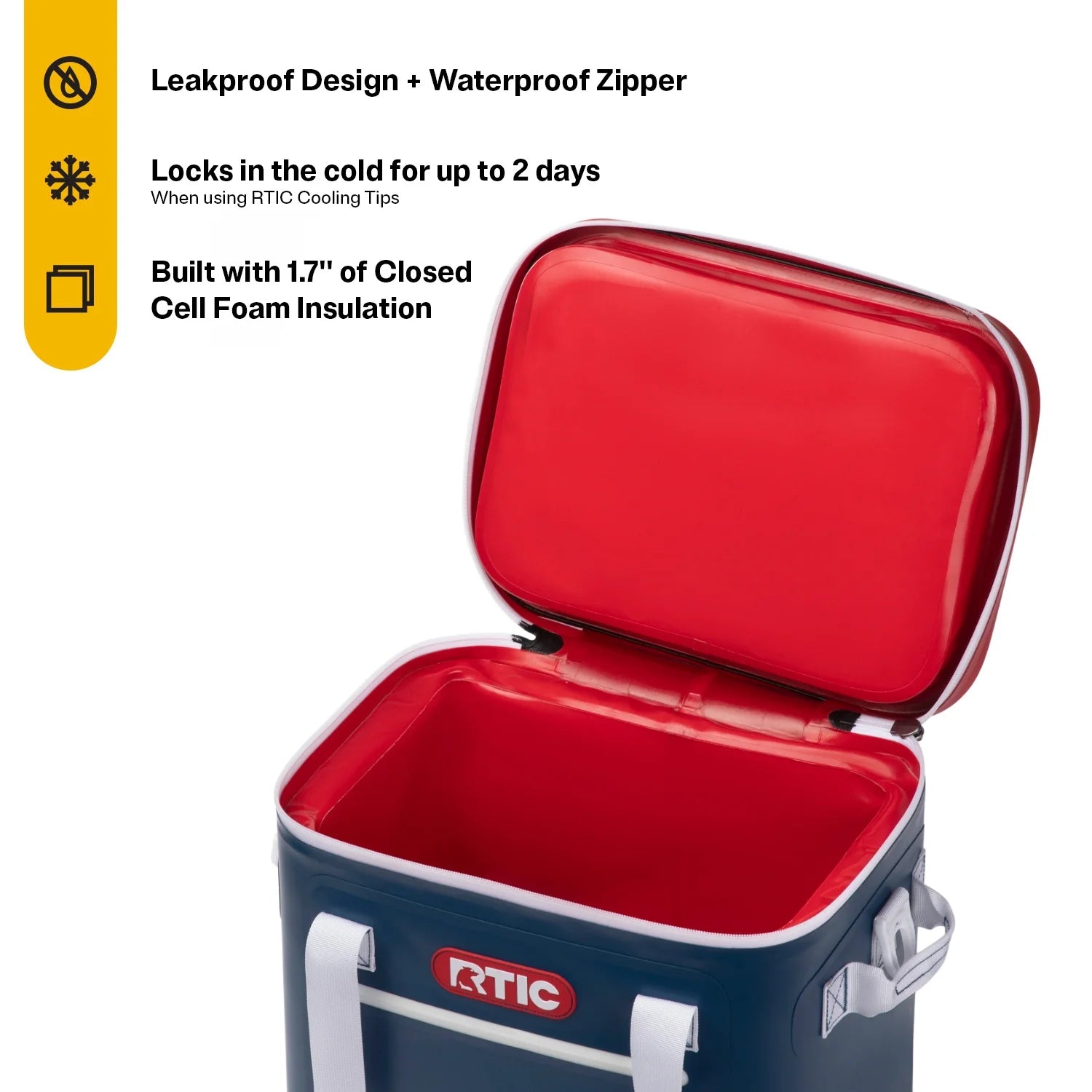 30-Can, 20 Qt, Ultra-Tough Soft-Sided Cooler, Leakproof, Waterproof, Patriot