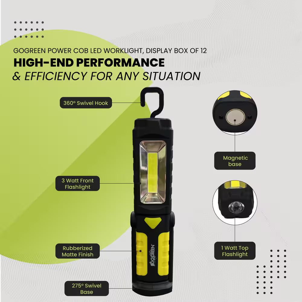 COB LED Worklight Display (12-Piece)