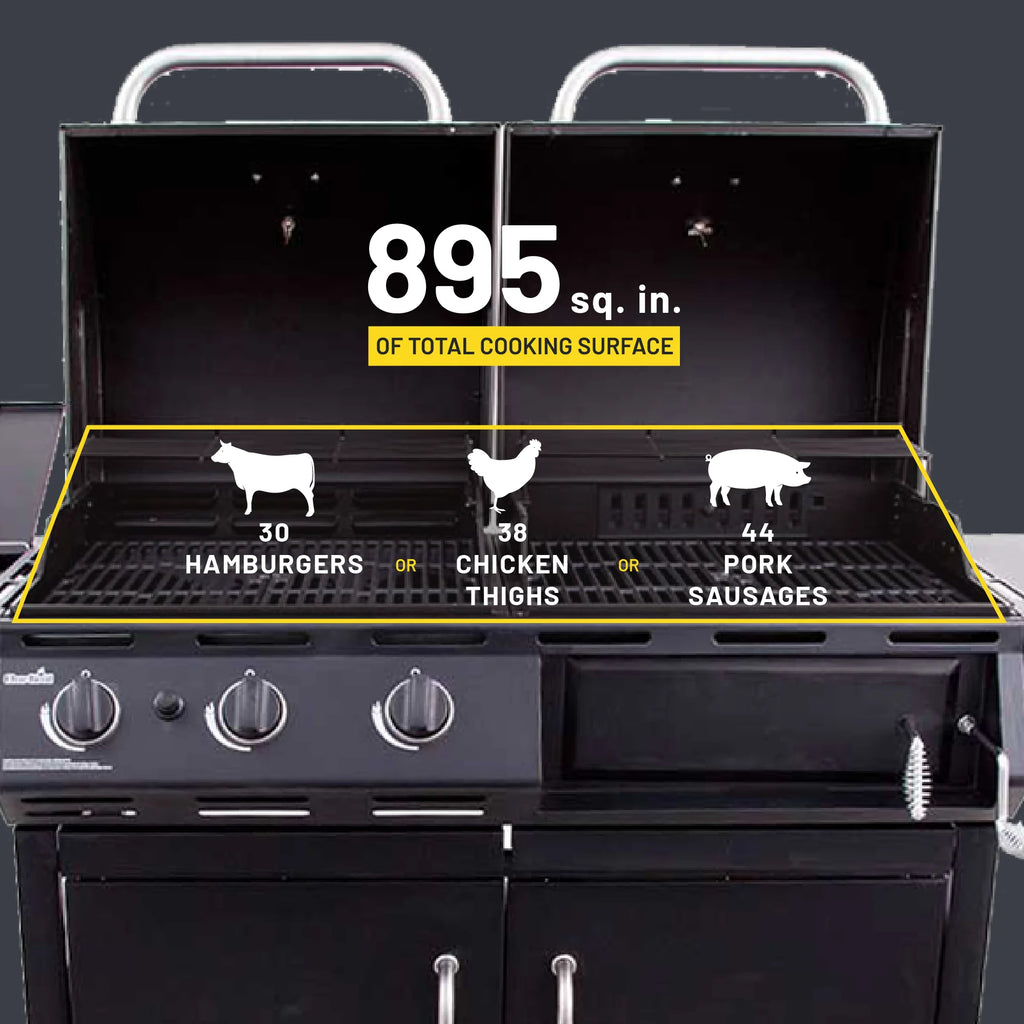 Deluxe Charcoal & Gas Combo Grill