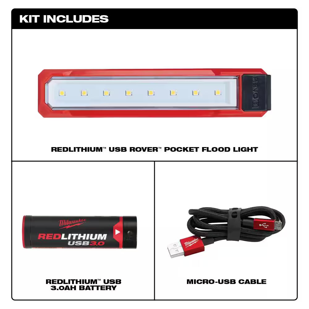 445 Lumens LED Rover Rechargeable Pocket Flood Light with GRIDIRON Black Adjustable Fit Trucker Hat