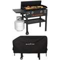 Original 2-Burner 28" Propane Omnivore Griddle with Hard Cover and Protective Soft Cover