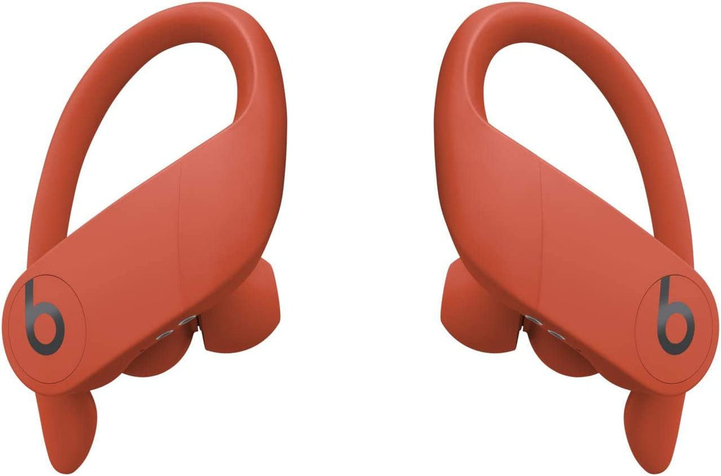 Power Pro Wireless Earbuds -  H1 Headphone Chip, Class 1 Bluetooth Headphones, 9 Hours of Listening Time, Sweat Resistant, Built-In Microphone - Lava Red
