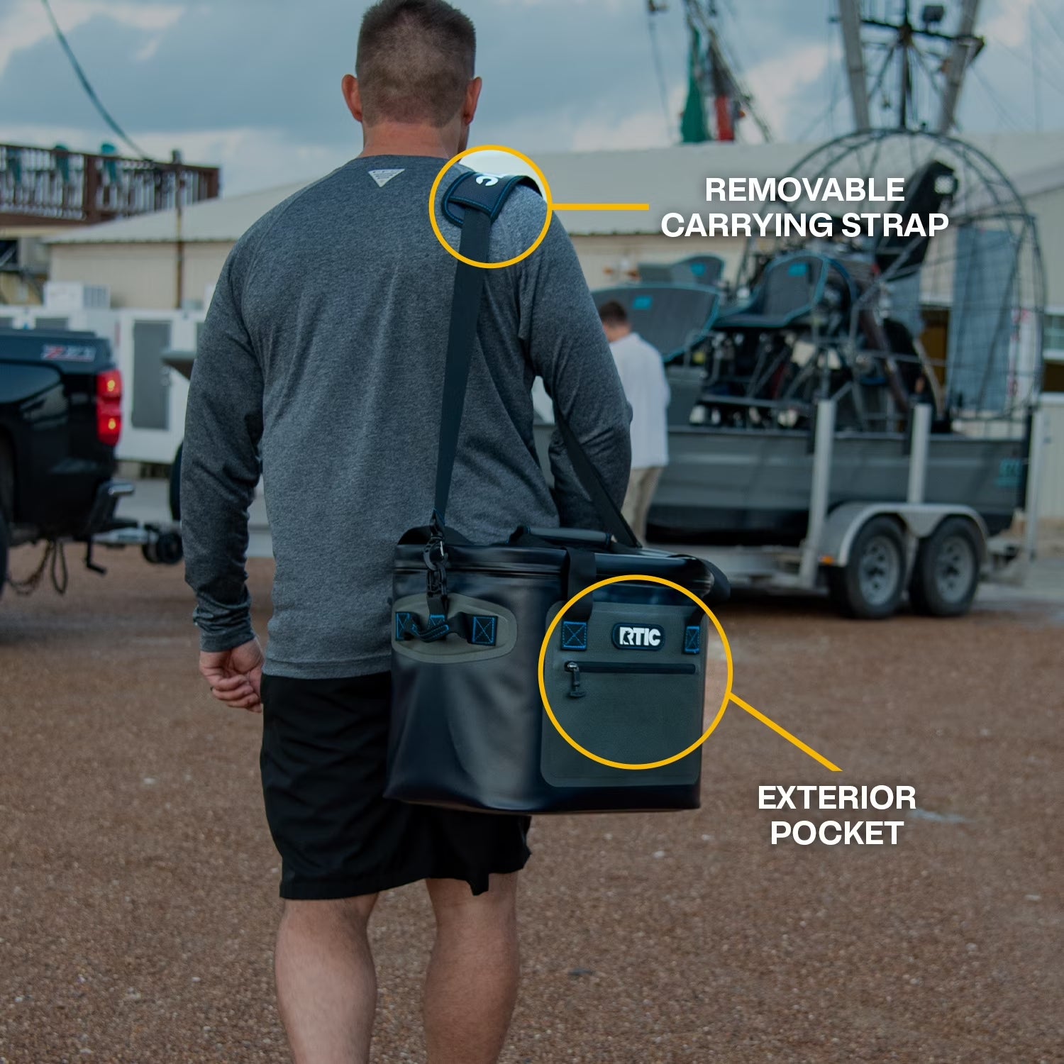 30-Can, 20 Qt, Ultra-Tough Soft-Sided Cooler, Leakproof, Waterproof, Patriot