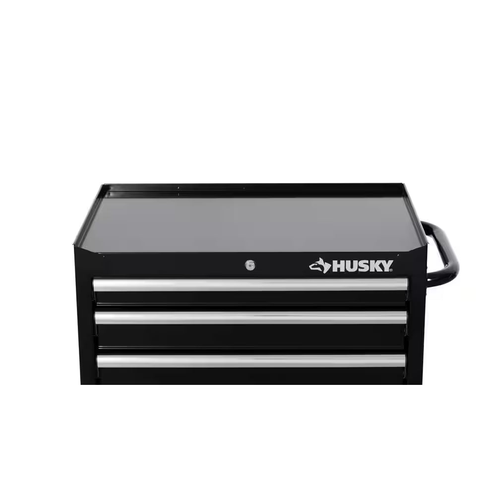 Tool Storage 27 In. W X 18 In. D 5-Drawer Gloss Black Rolling Tool Cabinet
