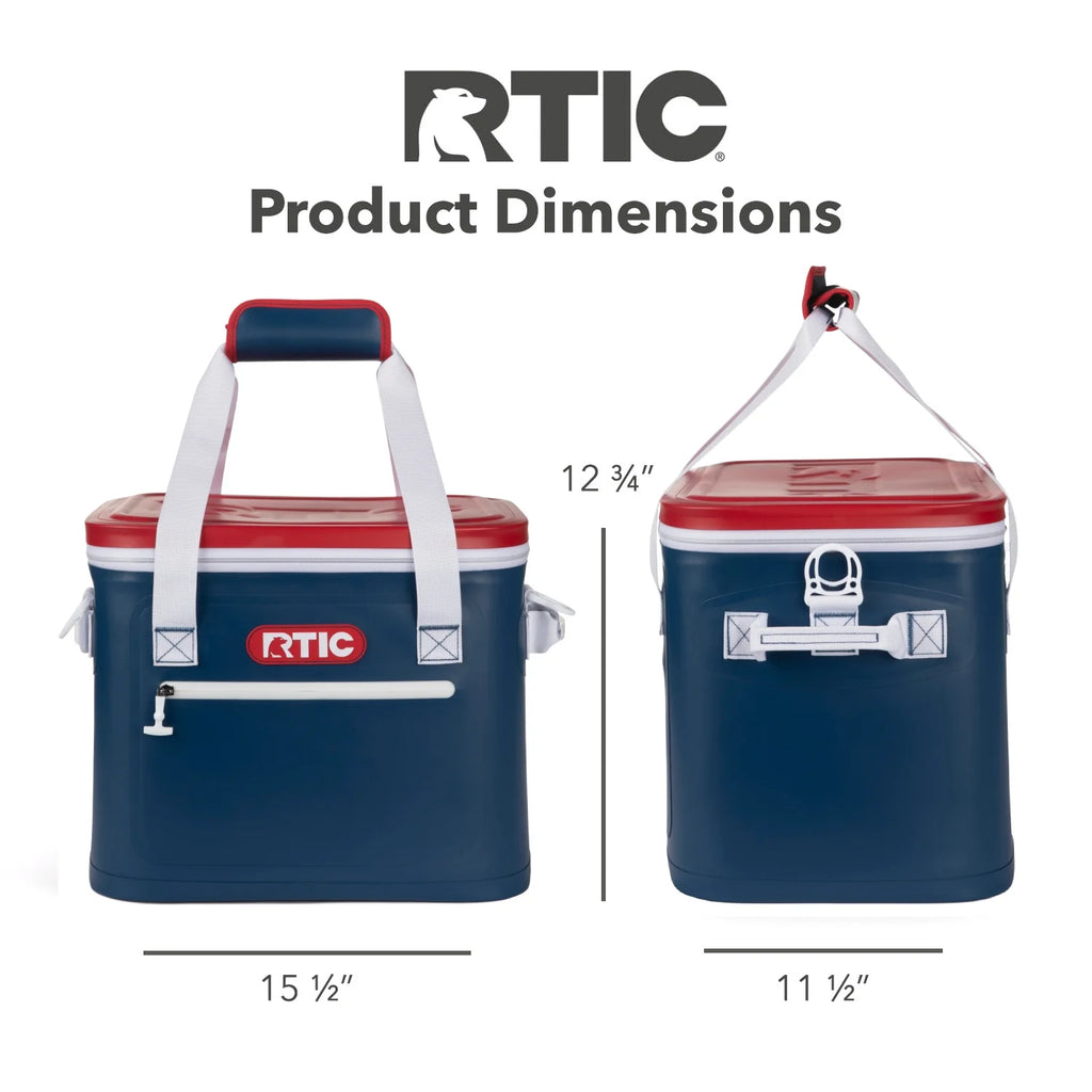 30-Can, 20 Qt, Ultra-Tough Soft-Sided Cooler, Leakproof, Waterproof, Patriot
