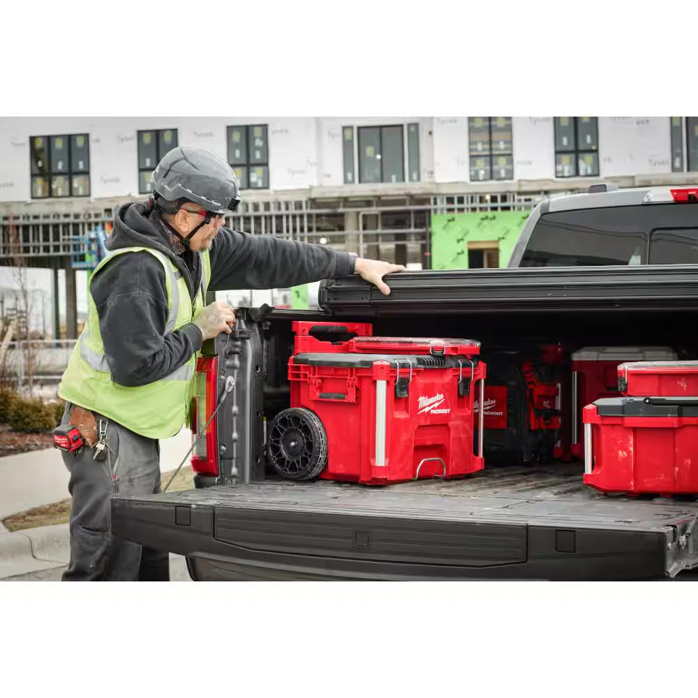 PACKOUT 22 In. Rolling Modular Tool Box LP Handle,22 In. Large Tool Box,18.6 In. Tool Storage Crate Bin